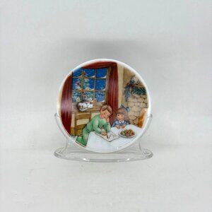 Vtg Hallmark Ornament Collector Plate Series #4 1990 Cookies for Santa Cat Kids